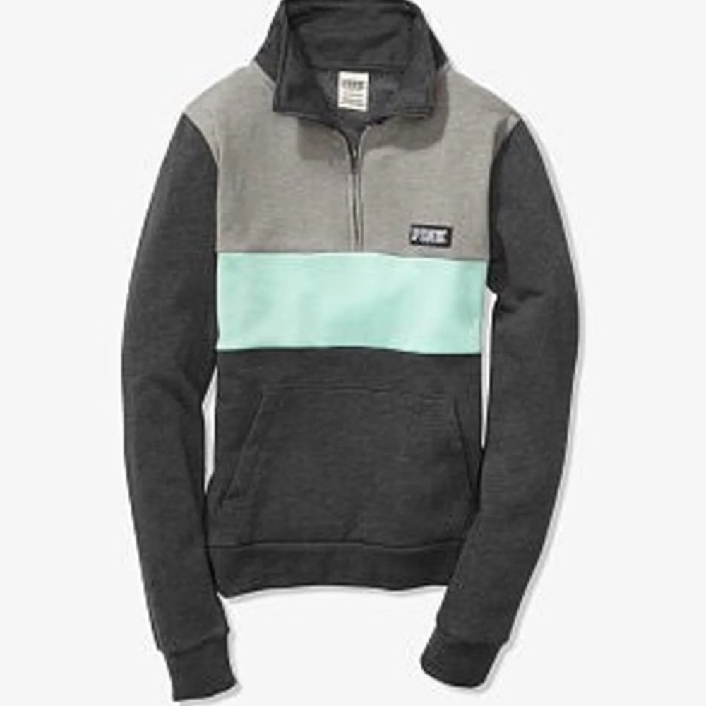 Victoria’s Secret PINK color block quarter zip
